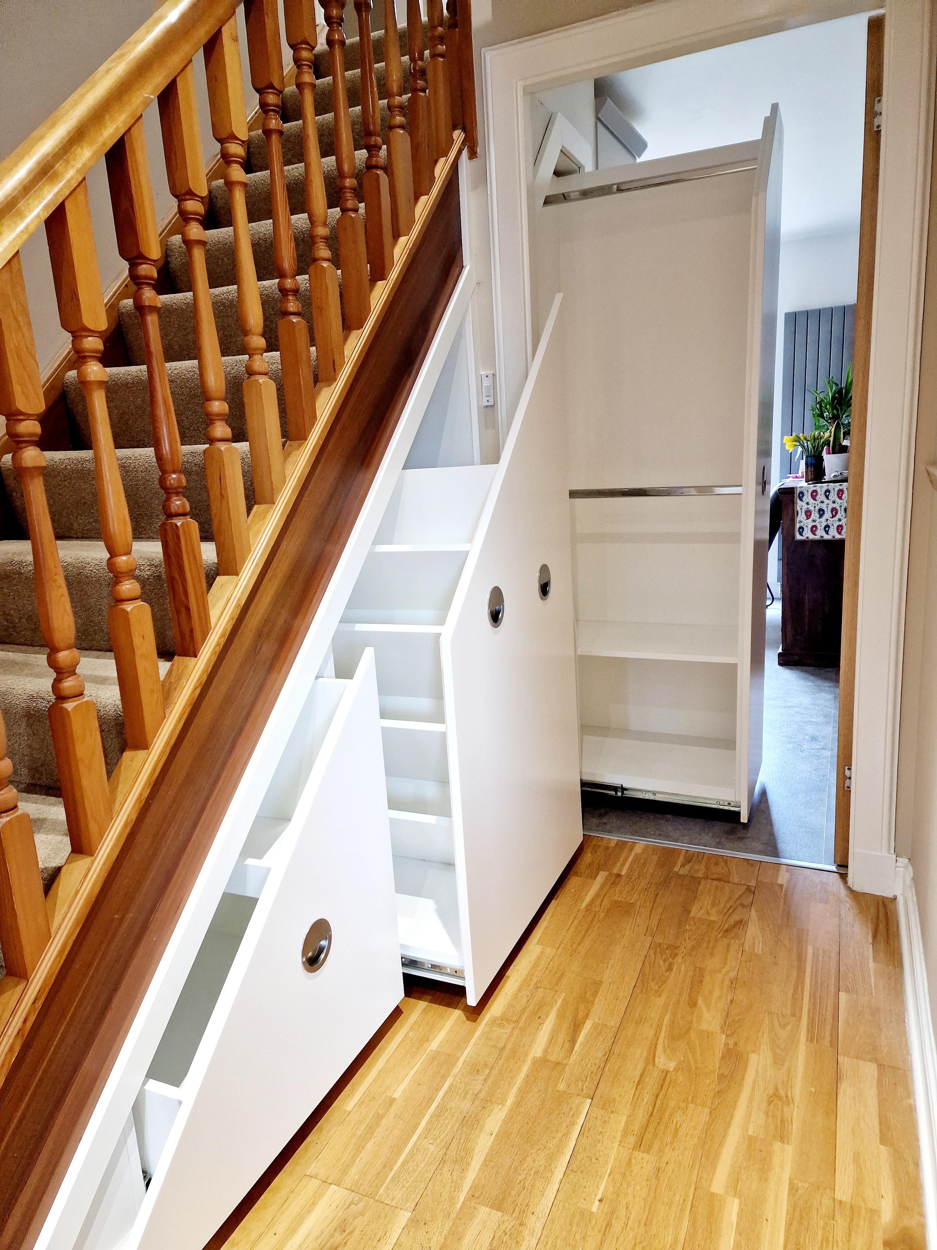 Understairs Storage - Mirrored Interior Access