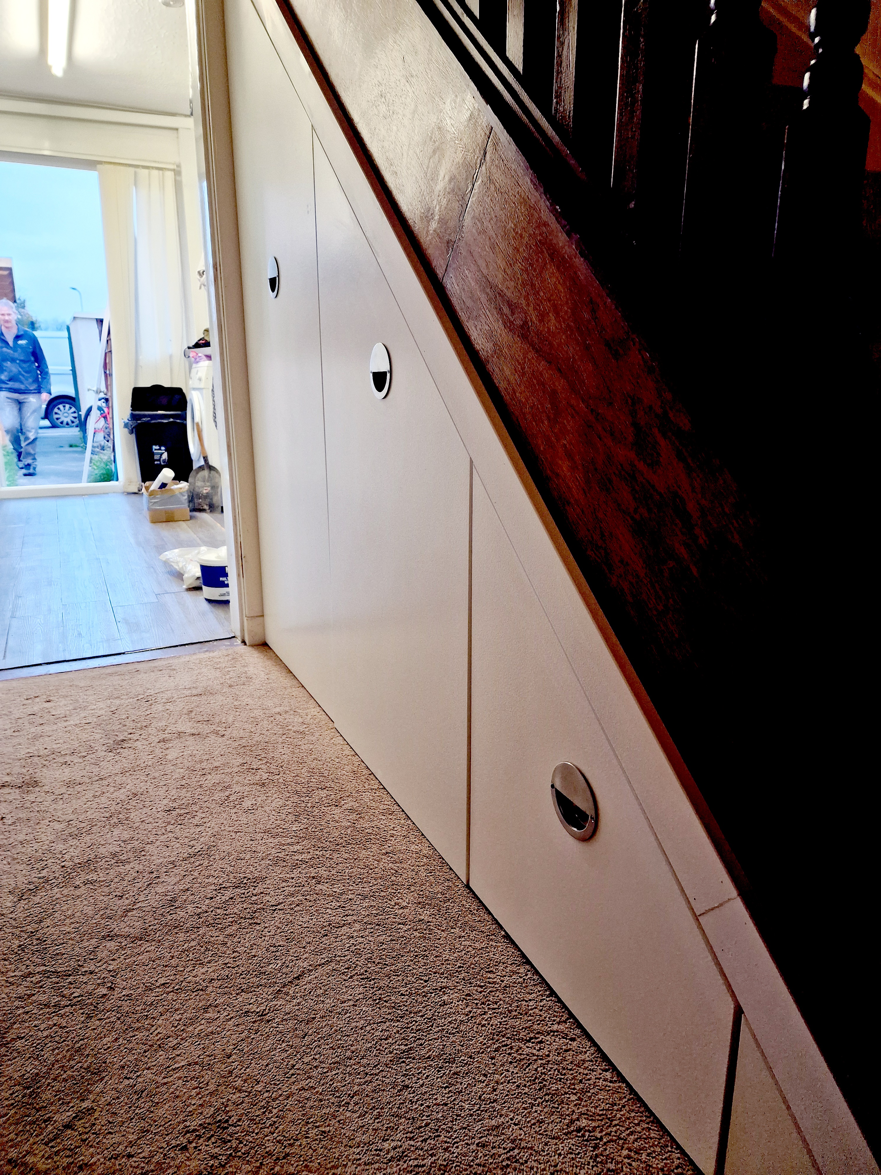 Understairs Storage - White Cabinetry Detail