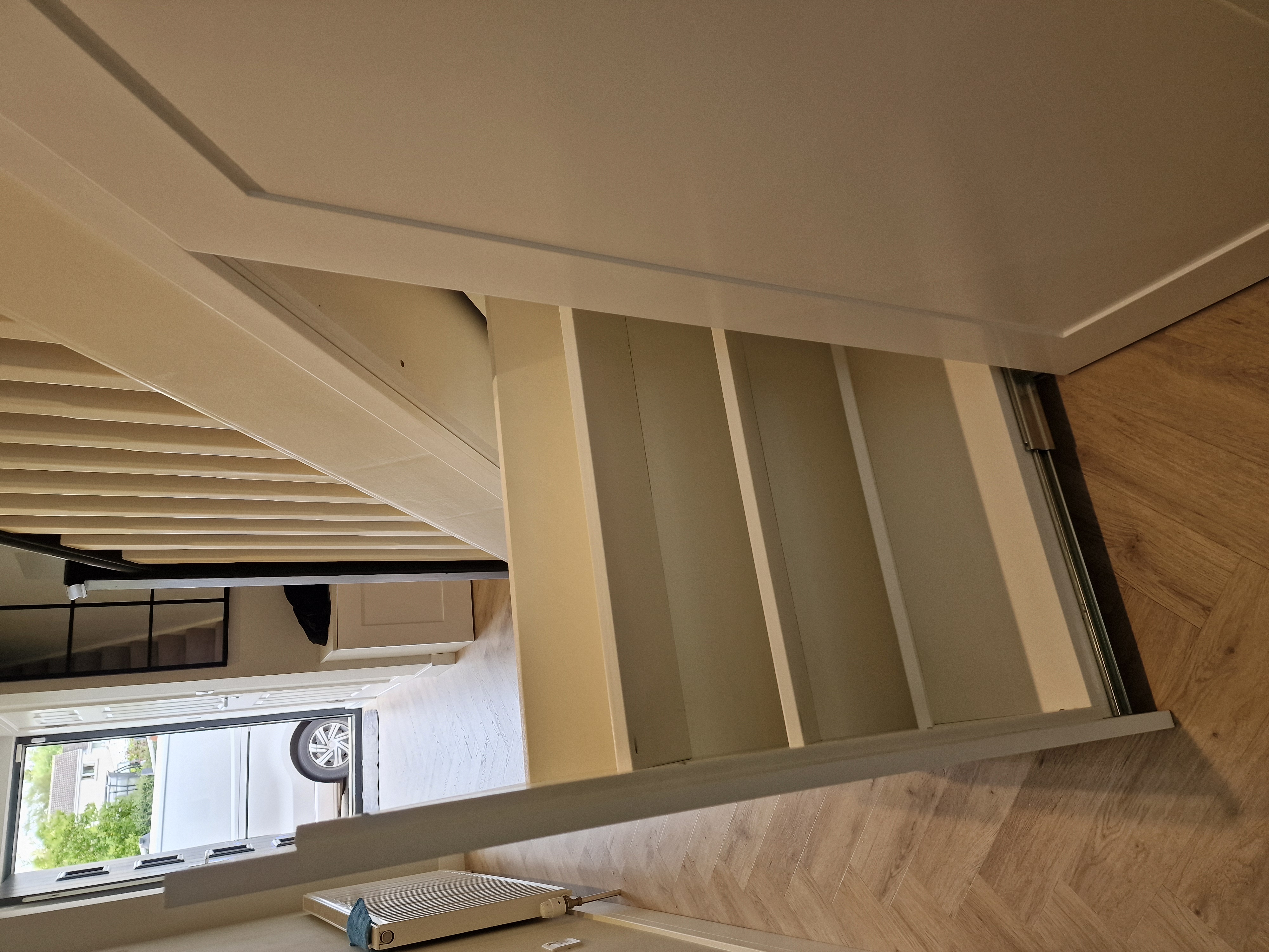 Understairs Storage - Modern Cream Cabinetry