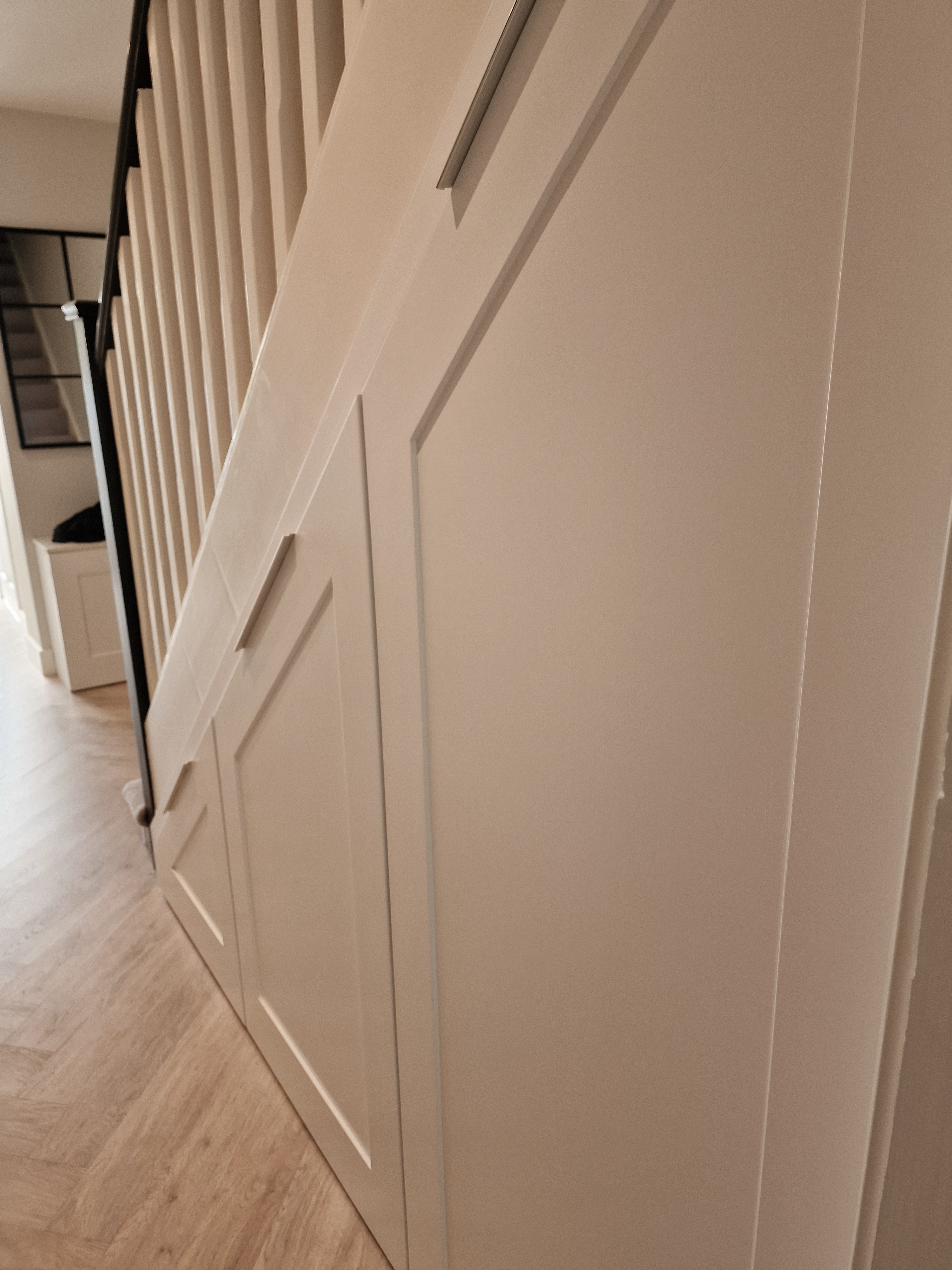 Understairs Storage - Cream Panelled Design