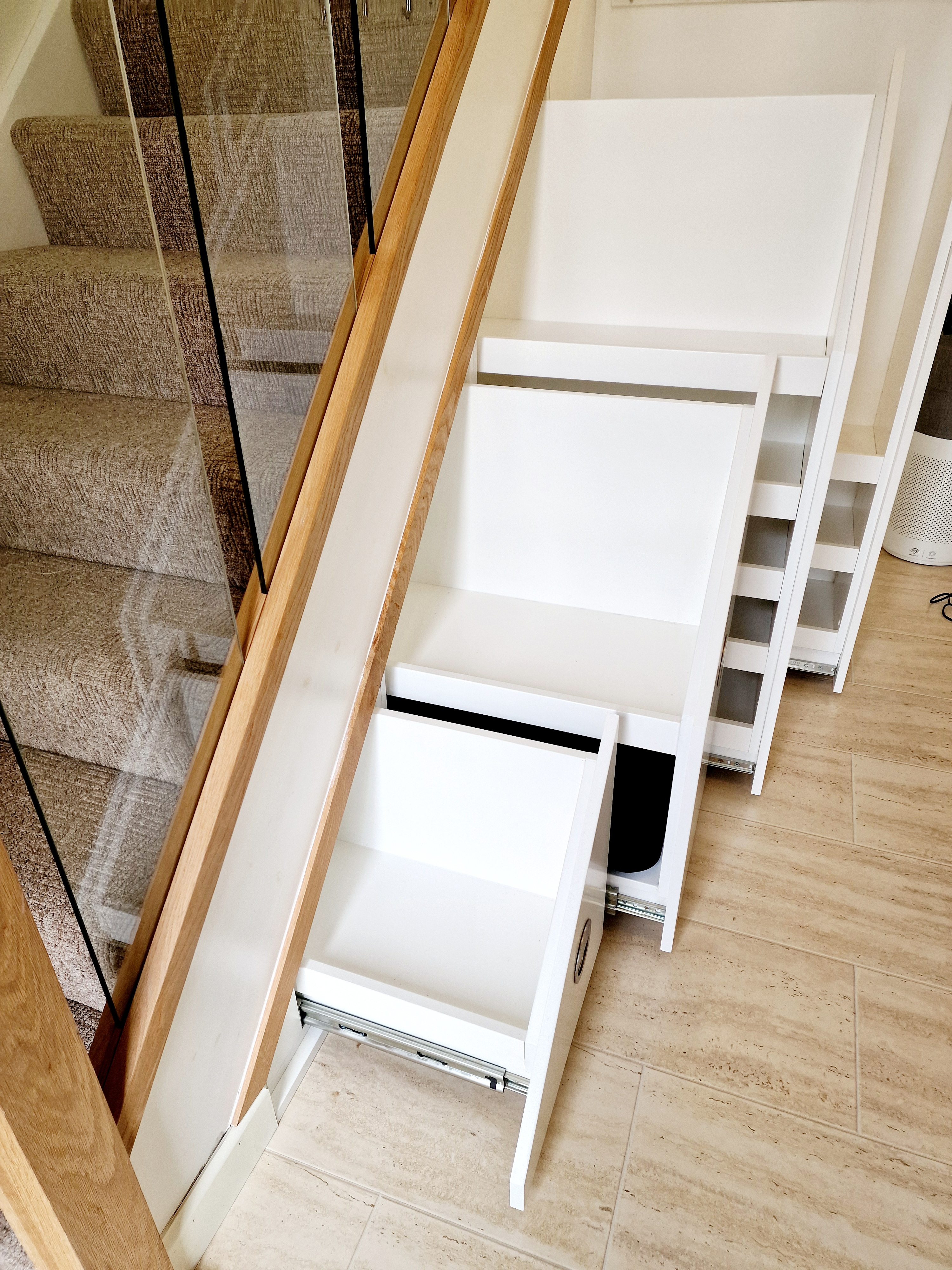Understairs Storage - Angled View Installation