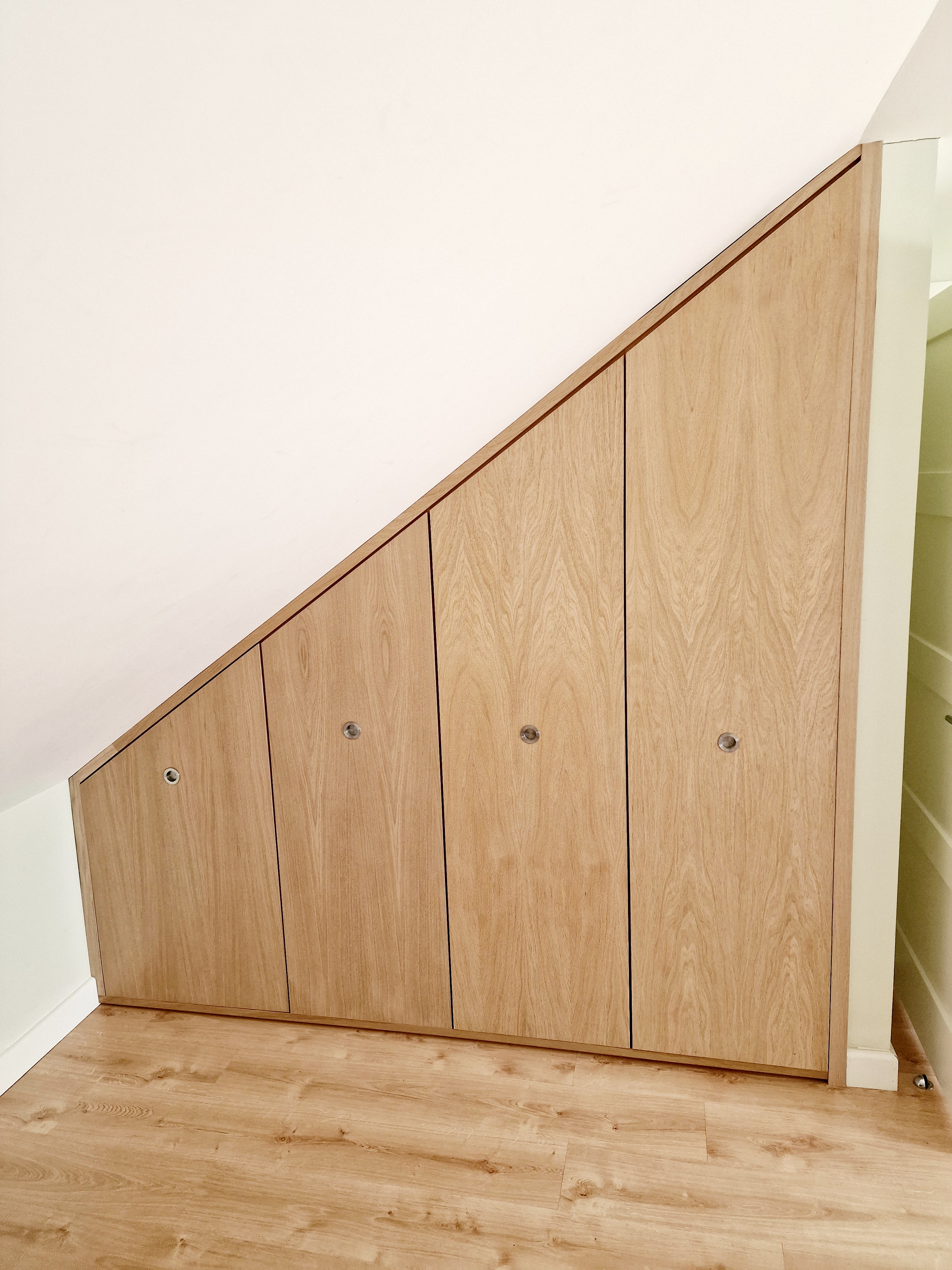 Natural Oak Wardrobe - Sloped Ceiling Design