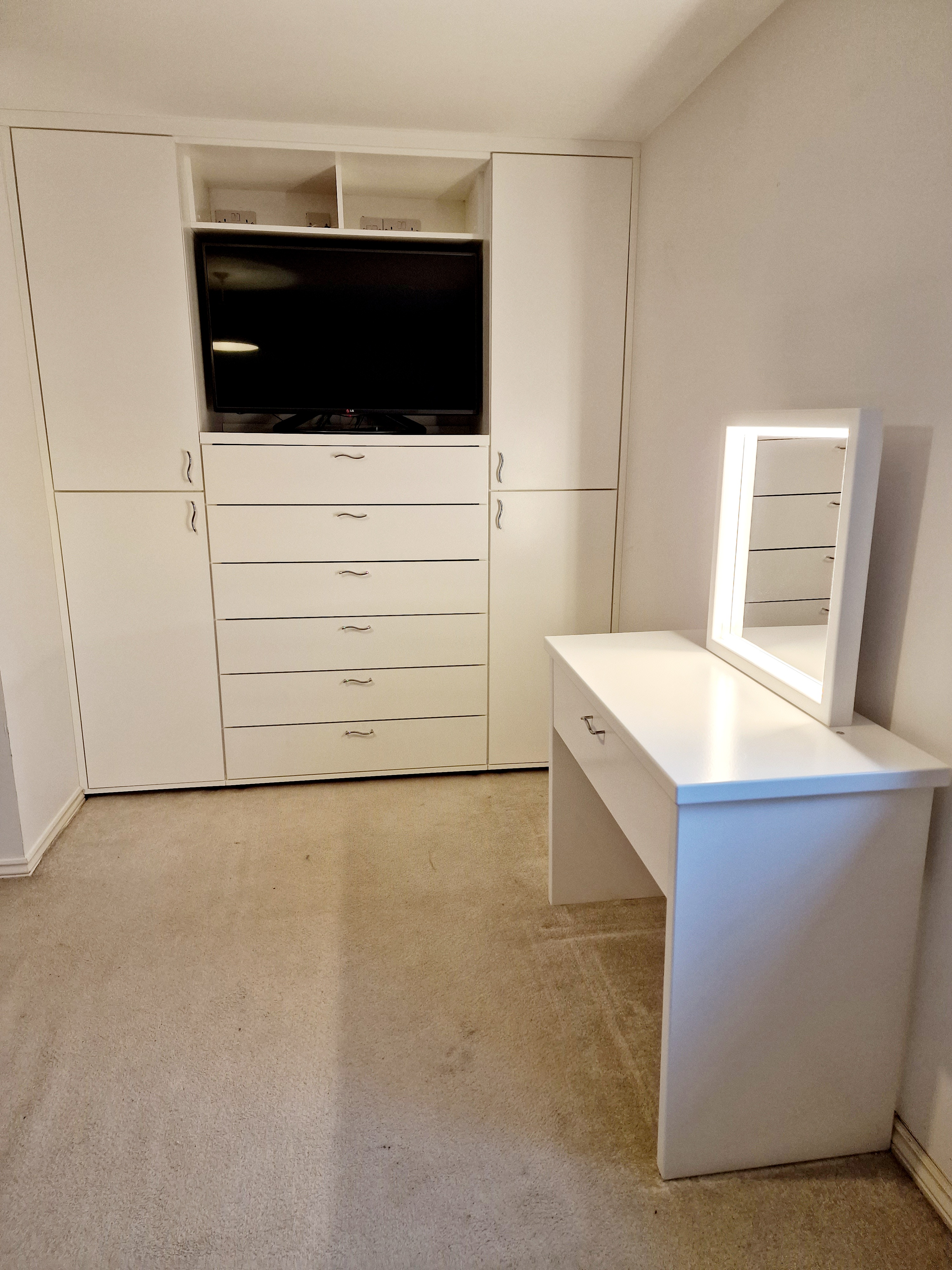 Bespoke Wardrobe - Entertainment Center with Dressing Table