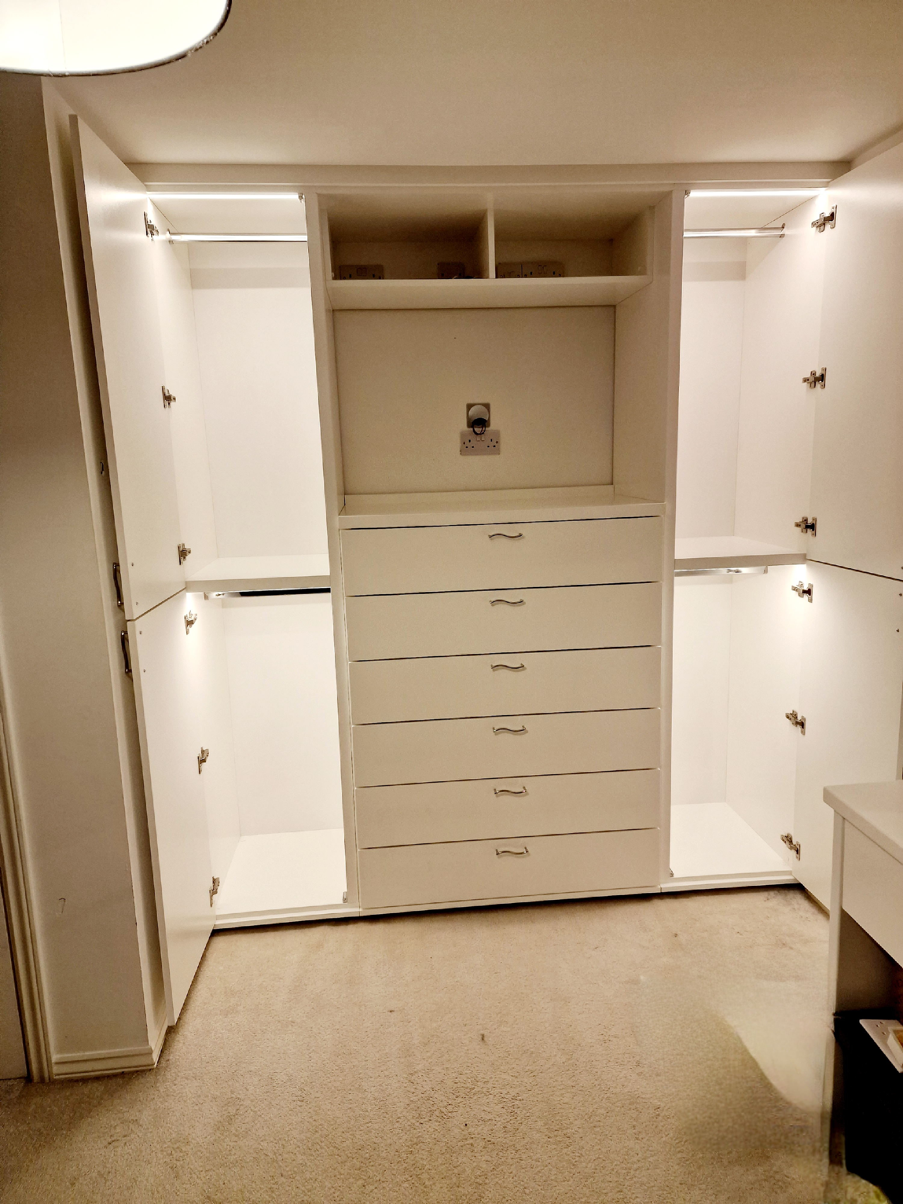 Bespoke Wardrobe - Open Interior View