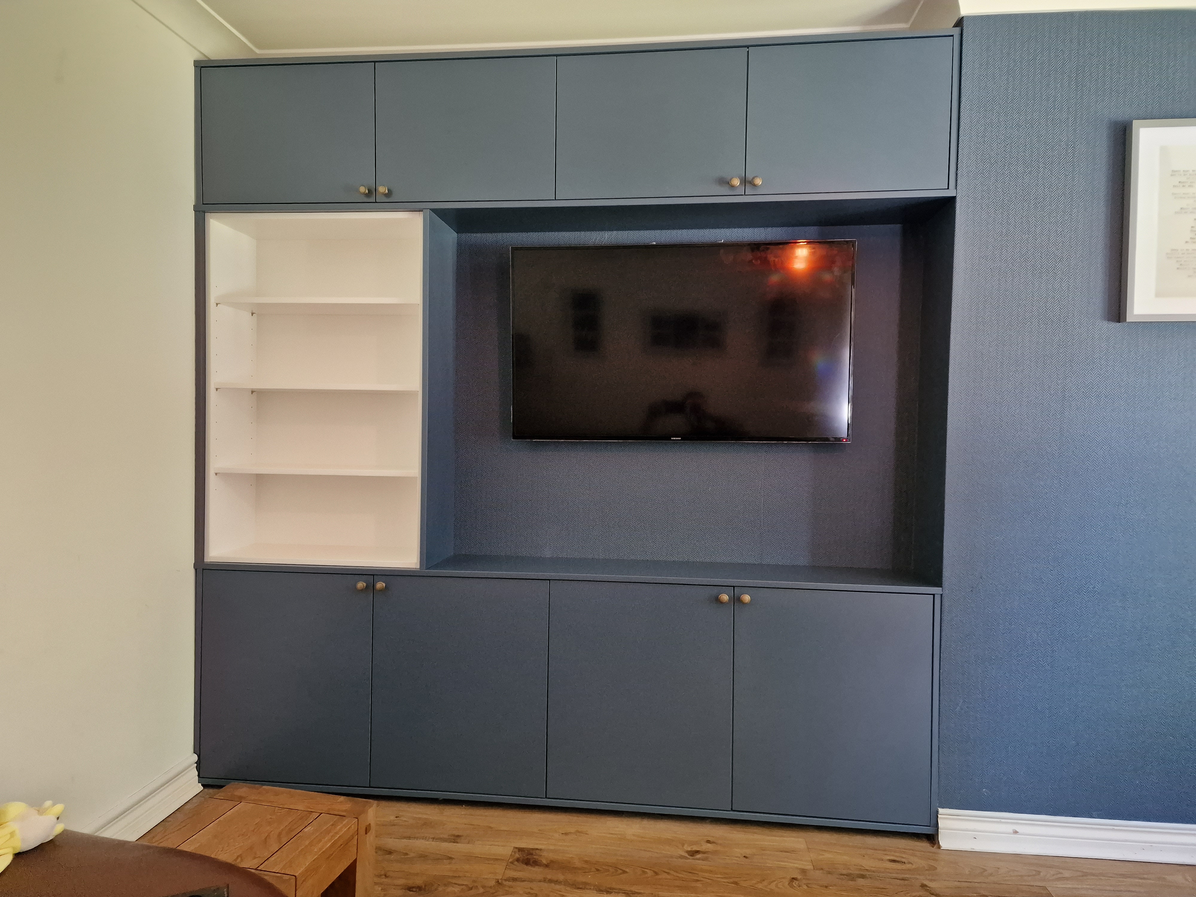 Media Wall - Slate Blue Entertainment Center