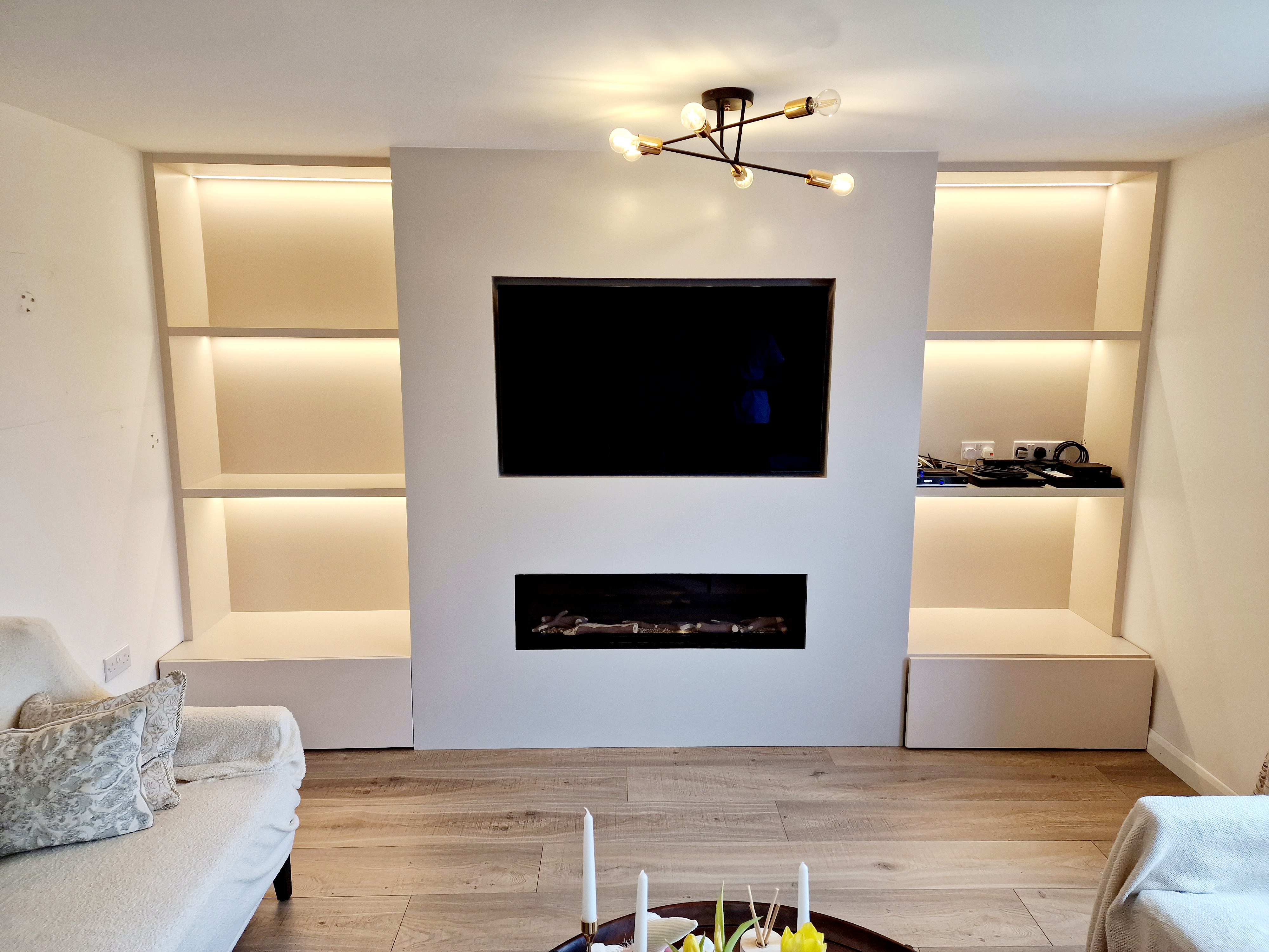 Media Wall - Contemporary Design with Storage