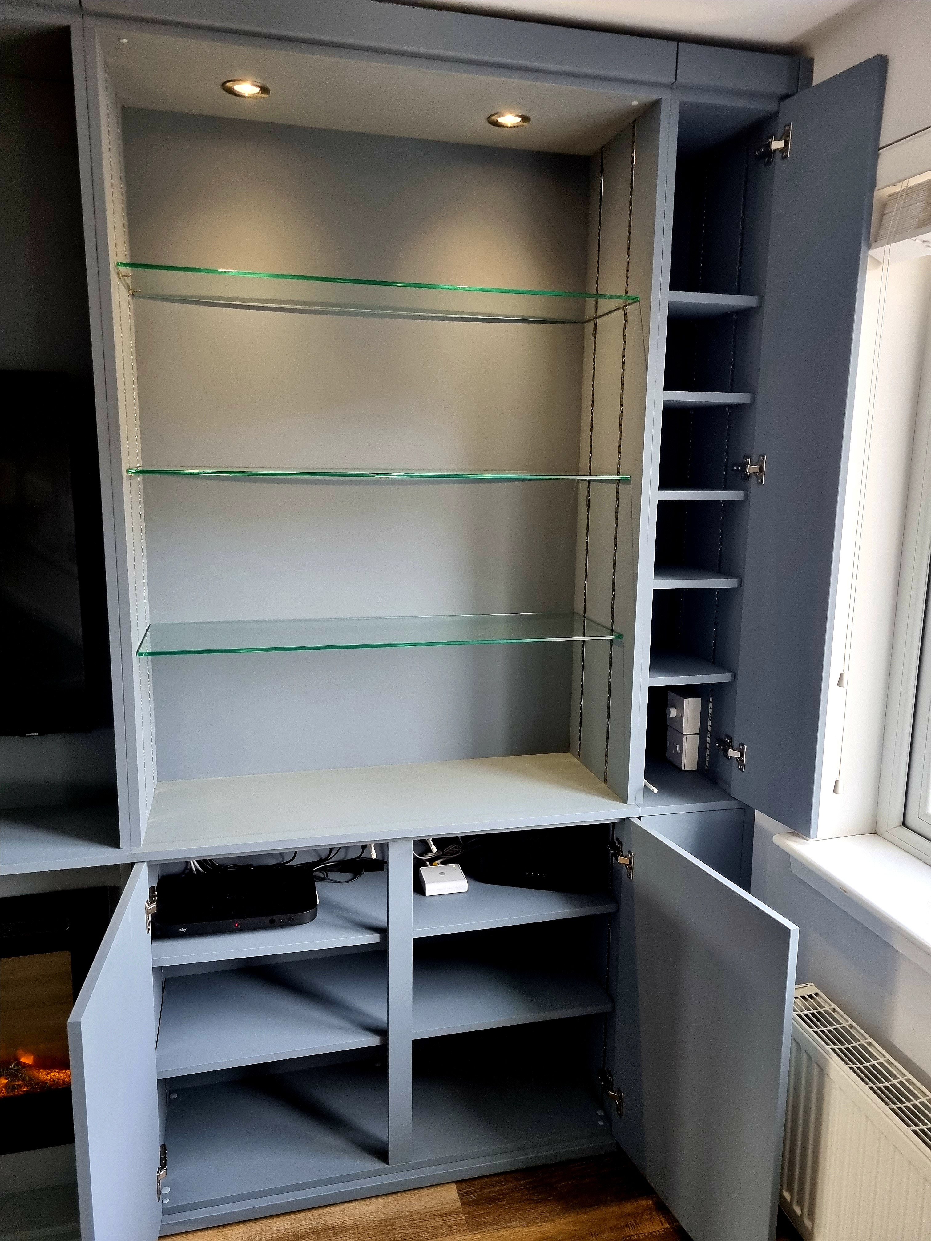 Media Wall - Interior Cabinet Detail