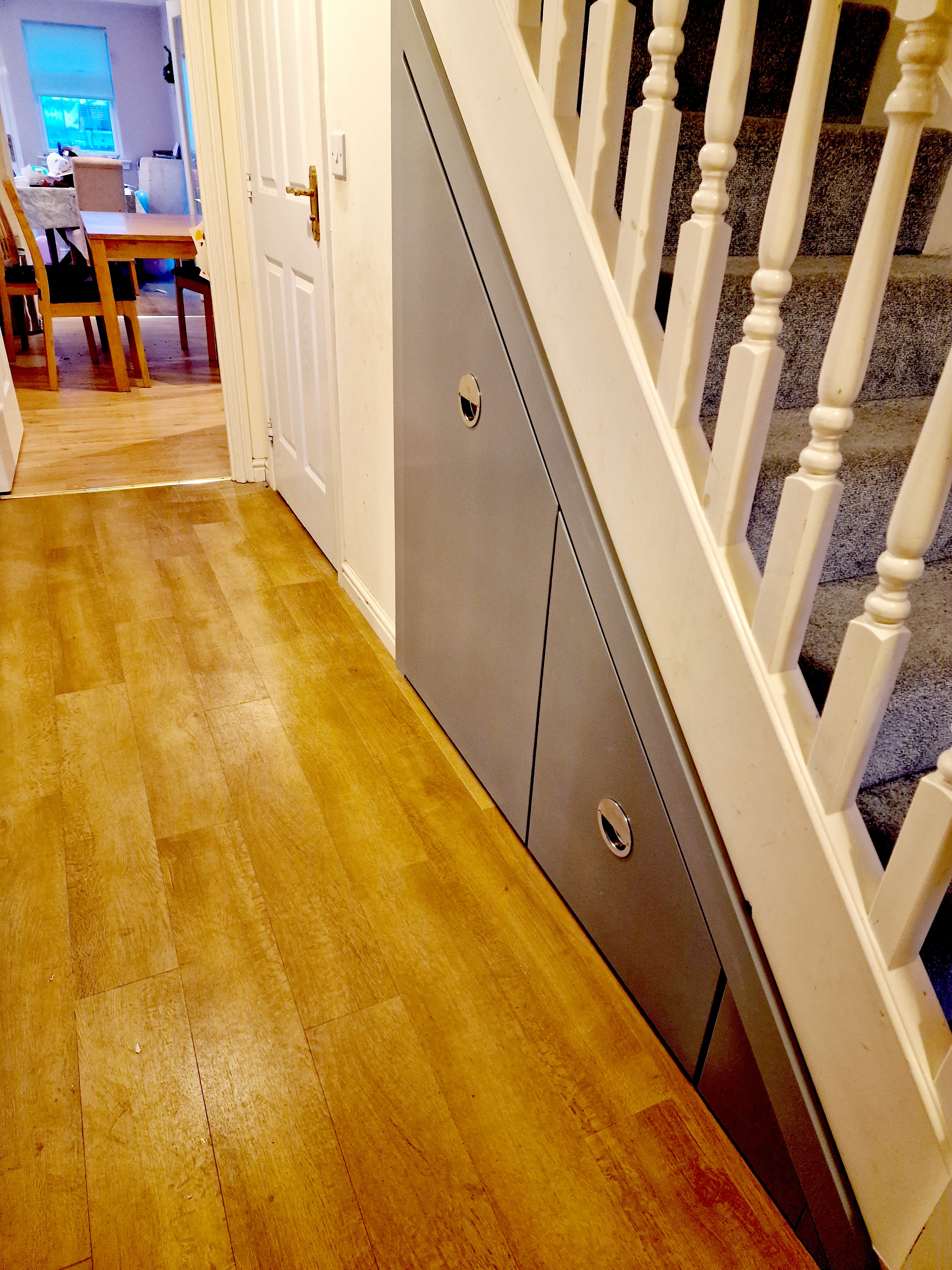 Understairs Storage - Elegant Grey Finish