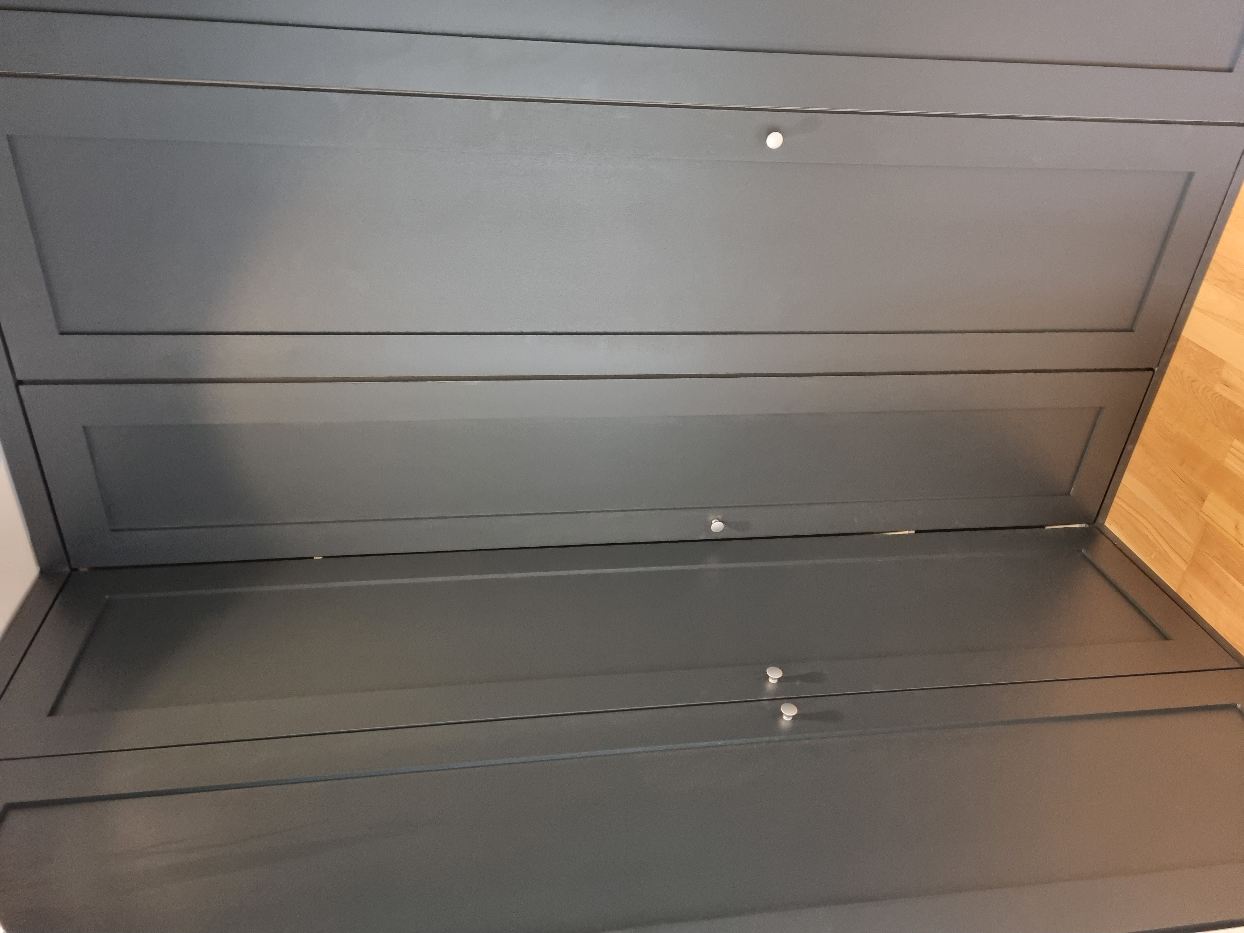 Bespoke Wardrobe - Grey Hinged Doors